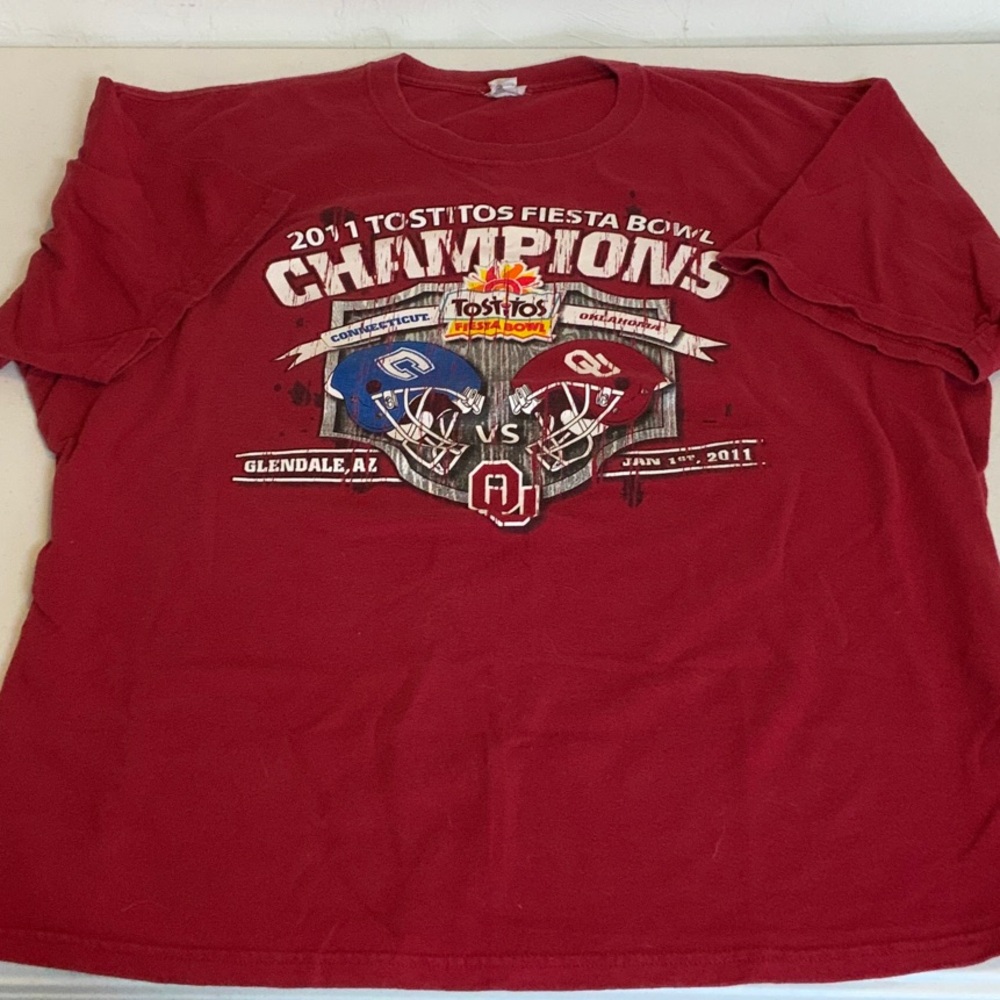 OU Sooners 2011 Champions Red Fiesta Bowl T-Shirt Size XXL